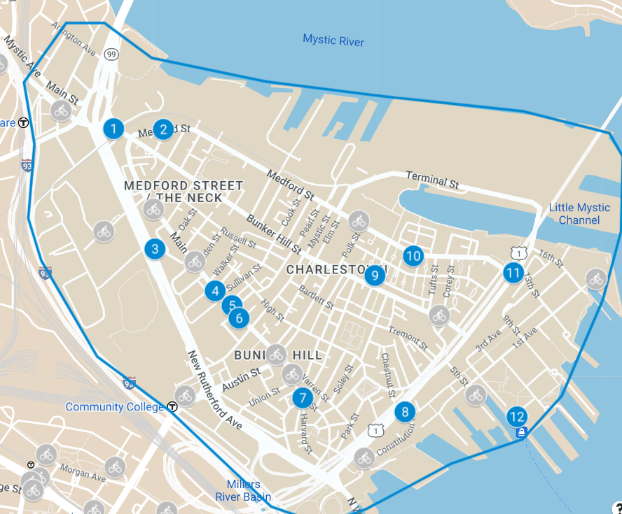 Blue pins show potential locations for new stations