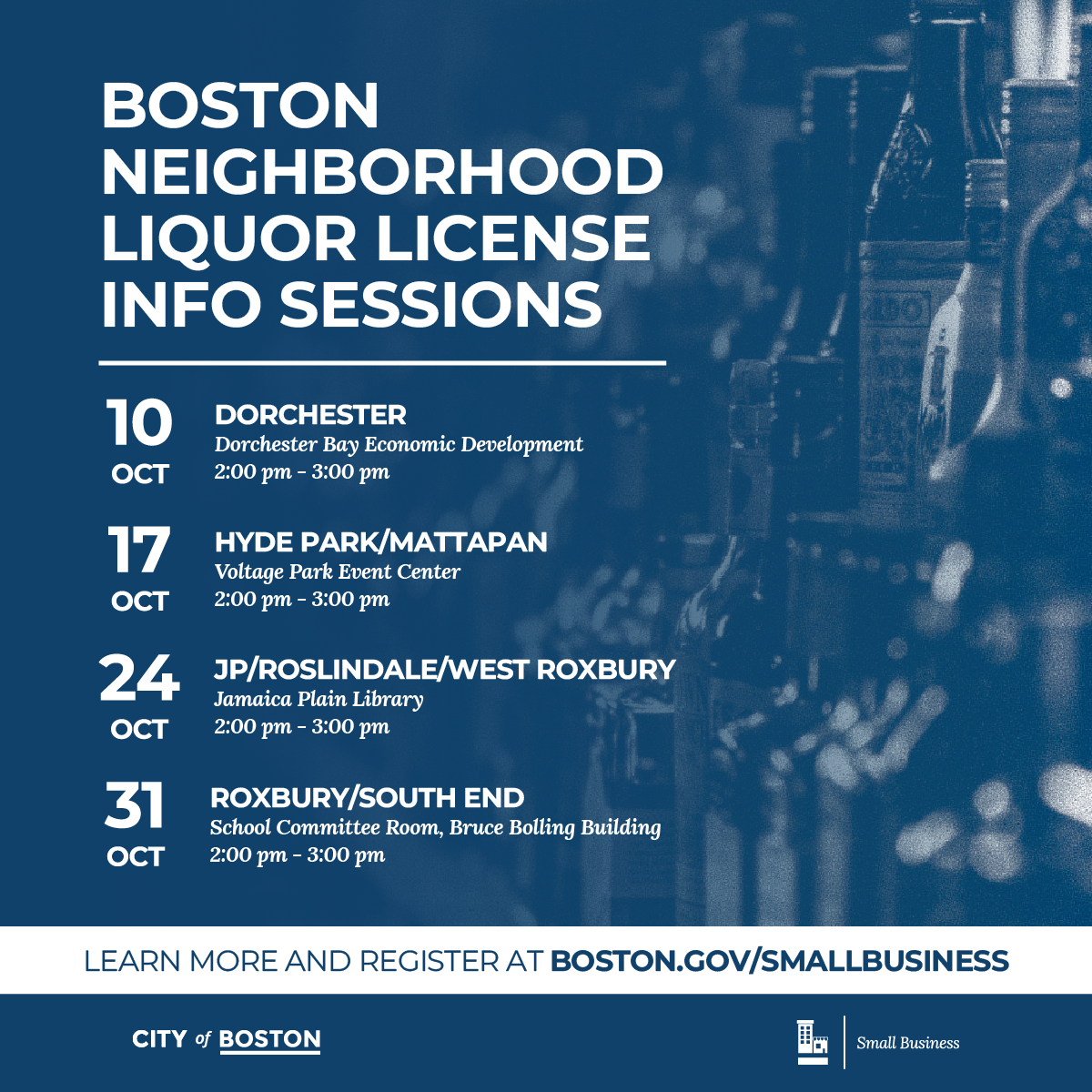 Liquor License Info sessions