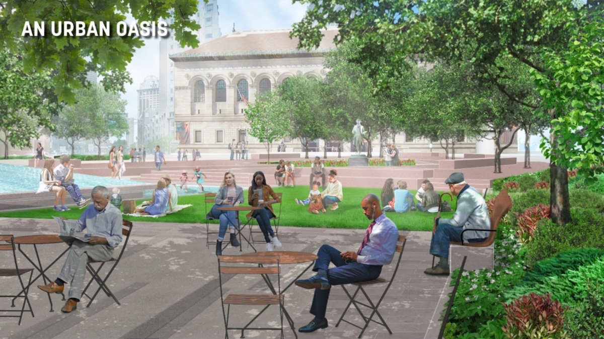 Copley Square revitalization rendering