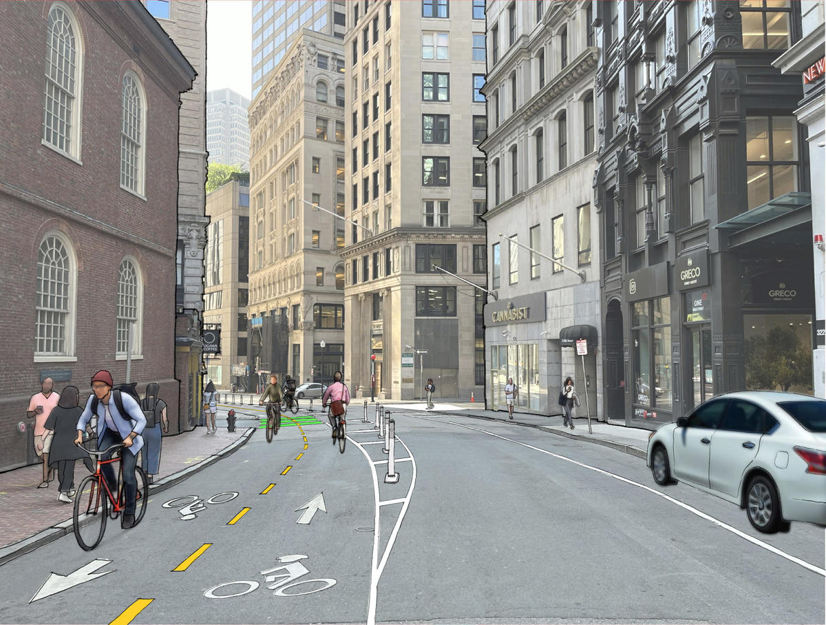 Milk Street Better Bike Lanes | Boston.gov