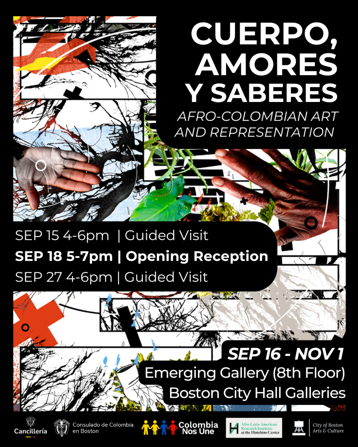 Cuerpo, amores y saberes;  Afro-Colombian Art and Representation Flyer