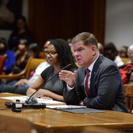 Mayor Walsh testifies at State House.