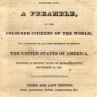 Walker's Appeal, in Four Articles; Together with a Preamble, to the Coloured Citizens of the World, but in Particular, and Very Expressly, to Those of the United States of America, Written in Boston, State of Massachusetts, September 28, 1829. 