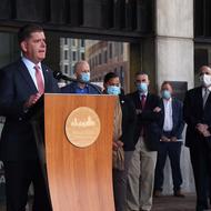 Mayor Walsh at a recent City Hall press conference