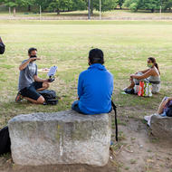 Our interns at a drone workshop