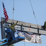 Firehouse beam raising