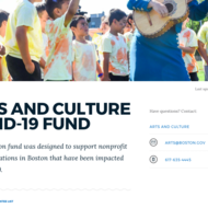 Arts and Culture COVID-19 fund