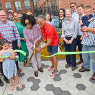 MAYOR KIM JANEY AND SOUTH BOSTON RESIDENTS CELEBRATE THE GRAND OPENING OF THE NEW WEST 2ND PARK AND COMMUNITY GARDEN IN SOUTH BOSTON 