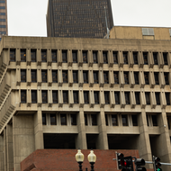 Outside of Boston City Hall