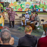 Photo of Mozart Park mural celebration