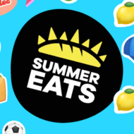 Banner with Summer Eats Stickers
