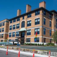 Mayor Michelle Wu attends the ribbon cutting of The Pryde in Hyde Park, Boston and Massachusetts’ first designated LGBTQ-friendly housing development for older residents.