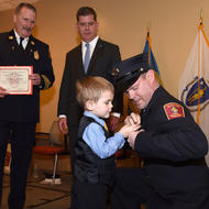 Image for  mayor walsh and fire department commissioner joseph finn