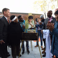 Image for dedication of the ida b graves memorial yard